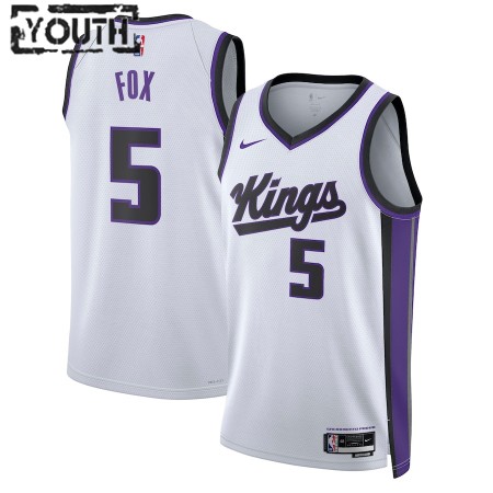 Dres Sacramento Kings De Aaron Fox Nike 2023-24 Association Edition Bijela Swingman - Dječji